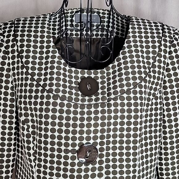 LIZ CLAIBORNE Brown Polka Dotted Suit Jacket Size 4 - Picture 2 of 7